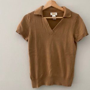 Short Sleeved Sweater witch Collar